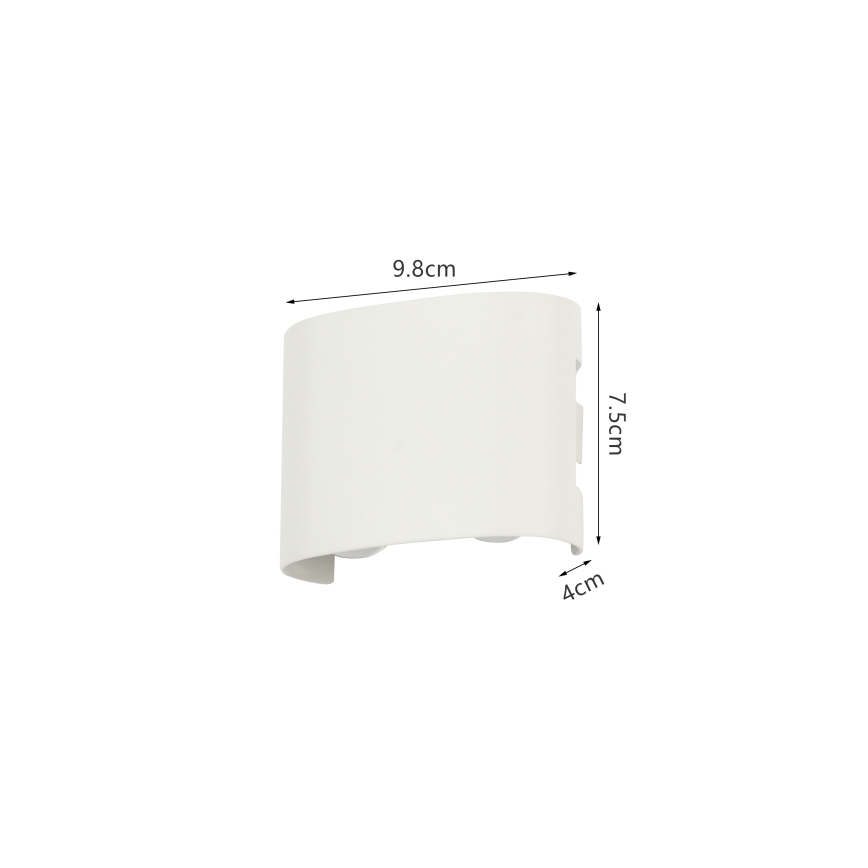 Brilagi - Applique LED per esterni FLAREBOX LED/4W/230V bianca IP65