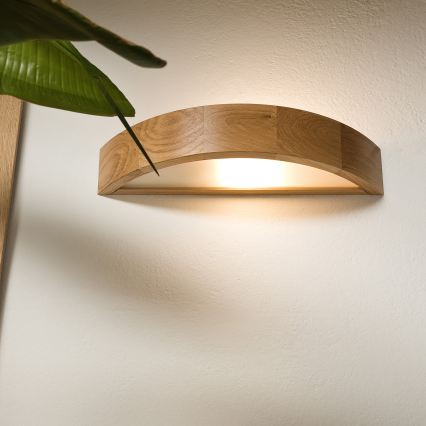 Brilagi - LED RGBW dimmerabile applique da parete CARVALHO 1xE27/9W/230V 2700-6500K Wi-Fi rovere