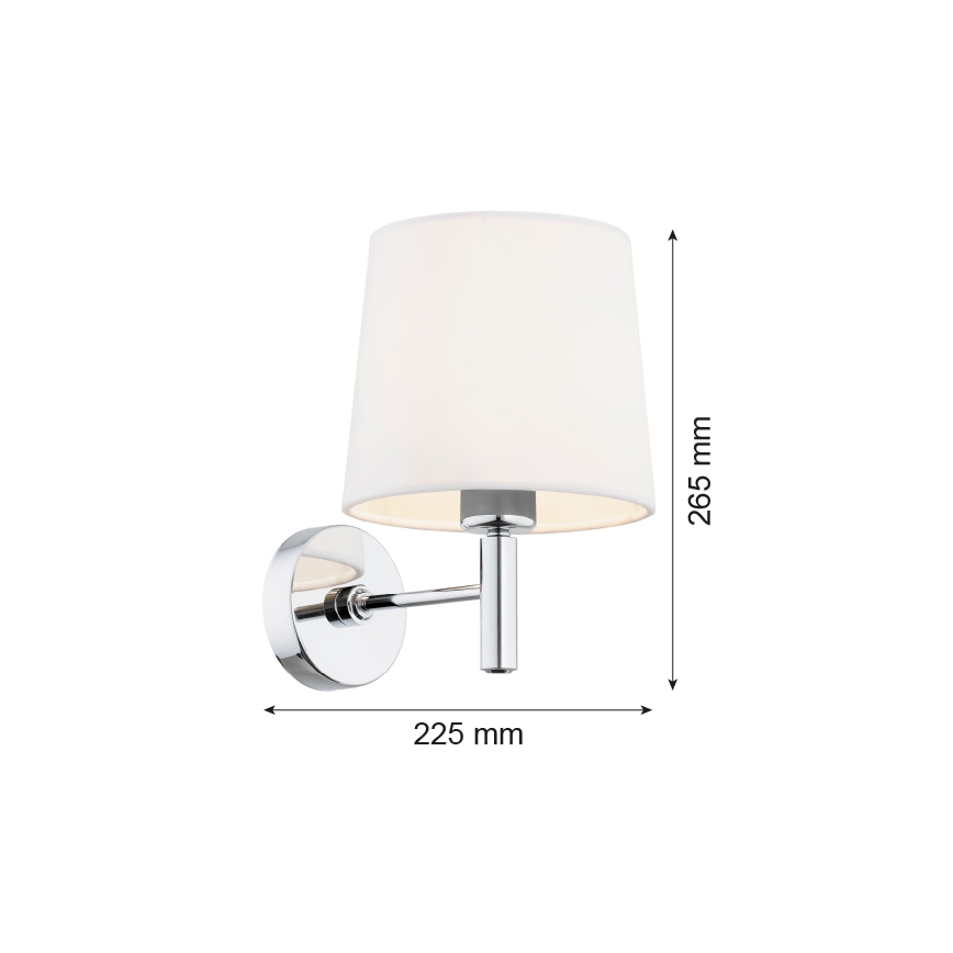 Brilagi - Applique MONTE 1xE27/15W/230V crema/cromo lucido