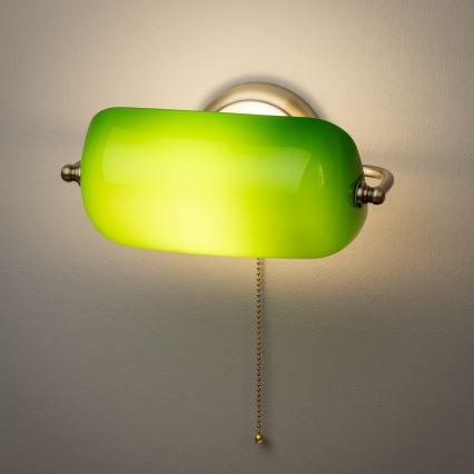 Brilagi - Applique murale BANK OFFICE 1xE27/60W/230V laiton/vert