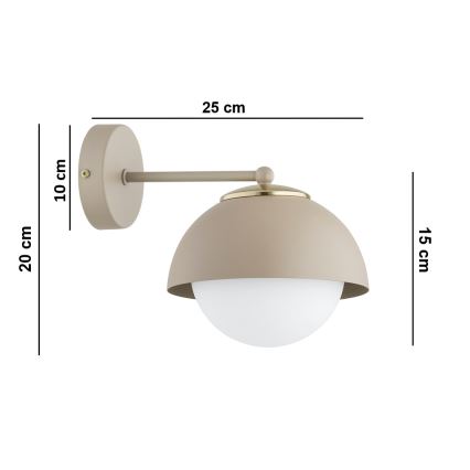 Brilagi - Applique murale COSMO 1xE27/60W/230V beige/doré