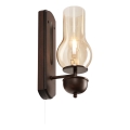 Brilagi - Applique murale COTTAGE 1xE14/40W/230V hêtre/marron