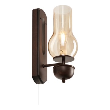 Brilagi - Applique murale COTTAGE 1xE14/40W/230V hêtre/marron