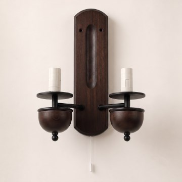 Brilagi - Applique murale COTTAGE 2xE14/40W/230V hêtre