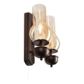 Brilagi - Applique murale COTTAGE 2xE14/40W/230V hêtre/marron