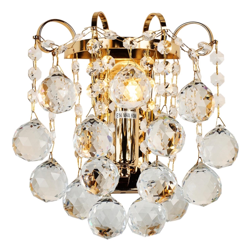 Brilagi - Applique murale CRYSTAL 1xE14/60W/230V doré