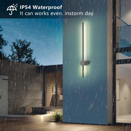 Brilagi - Applique murale extérieure AURA LED/12W/230V 4000K IP54 65 cm anthracite IRC 90