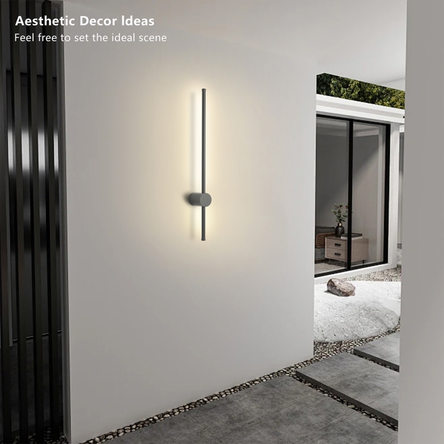Brilagi - Applique murale extérieure AURA LED/12W/230V 4000K IP54 65 cm anthracite IRC 90