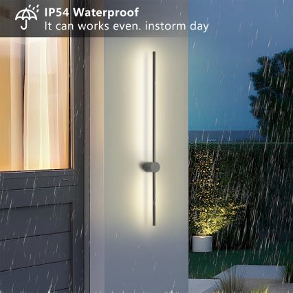 Brilagi - Applique murale extérieure LED AURA LED/20W/230V 4000K IP54 97 cm anthracite IRC 90
