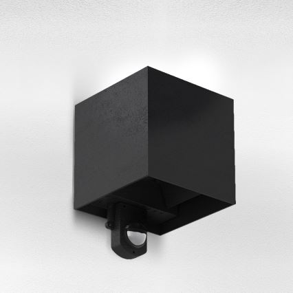 Brilagi - Applique murale d'extérieur avec détecteur CUBE LED/6W/230V noire IP65
