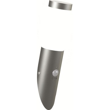 Brilagi - Applique murale d'extérieur avec détecteur ELIA 1xE27/20W/230V IP44 chrome mat