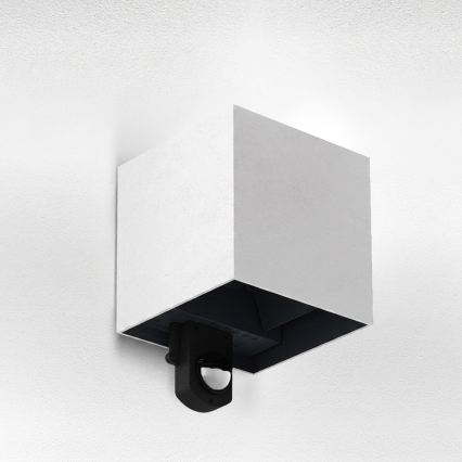 Brilagi - Applique murale d'extérieur CUBE à capteur, LED 6 W, 230 V, gris, IP65