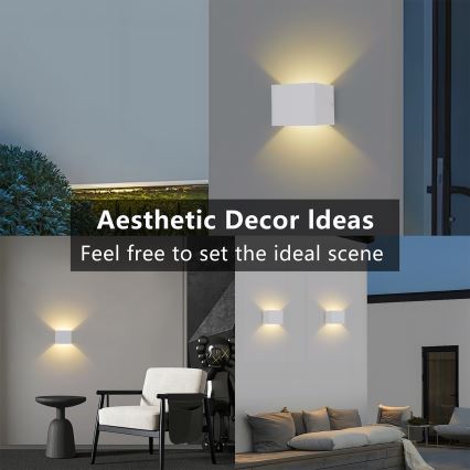 Brilagi - Applique murale d'extérieur DONNANI LED/5W/230V 10 cm blanc IP44