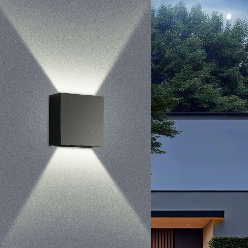 Brilagi - Applique murale d'extérieur DOUBLERAY LED/4W/230V noire IP65