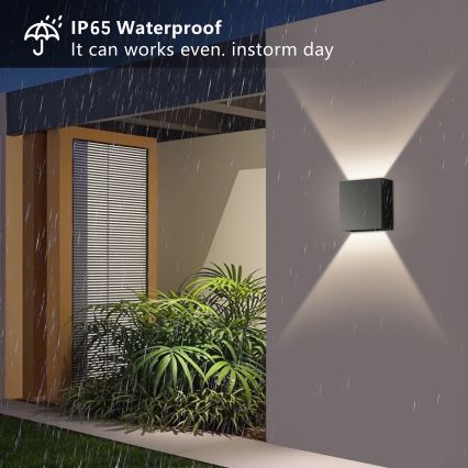Brilagi - Applique murale d'extérieur DOUBLERAY LED/4W/230V noire IP65
