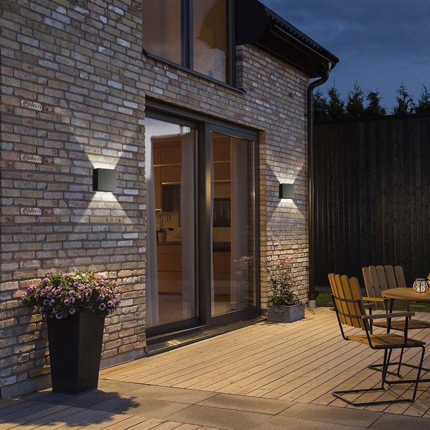 Brilagi - Applique murale d'extérieur DOUBLERAY LED/4W/230V noire IP65