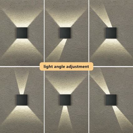 Brilagi - Applique murale d'extérieur DOUBLERAY LED/4W/230V noire IP65