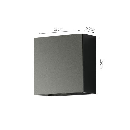 Brilagi - Applique murale d'extérieur DOUBLERAY LED/4W/230V noire IP65