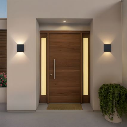 Brilagi - Applique murale d'extérieur DOUBLERAY LED/6W/230V noire IP54