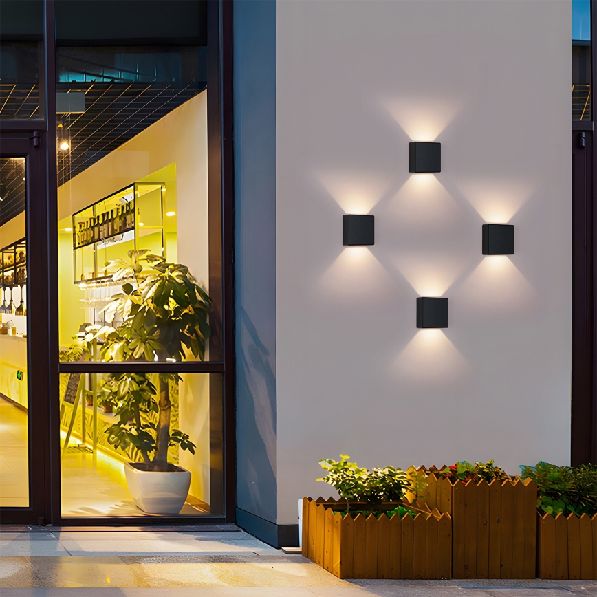 Brilagi - Applique murale d'extérieur DOUBLERAY LED/6W/230V noire IP54