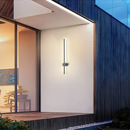 Brilagi - Applique murale d'extérieur LED AURA LED/12W/230V 3000K IP54 65 cm anthracite IRC 90