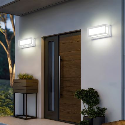 Brilagi - Applique murale d'extérieur LED avec détecteur PARKER LED/12W/230V blanc IP44