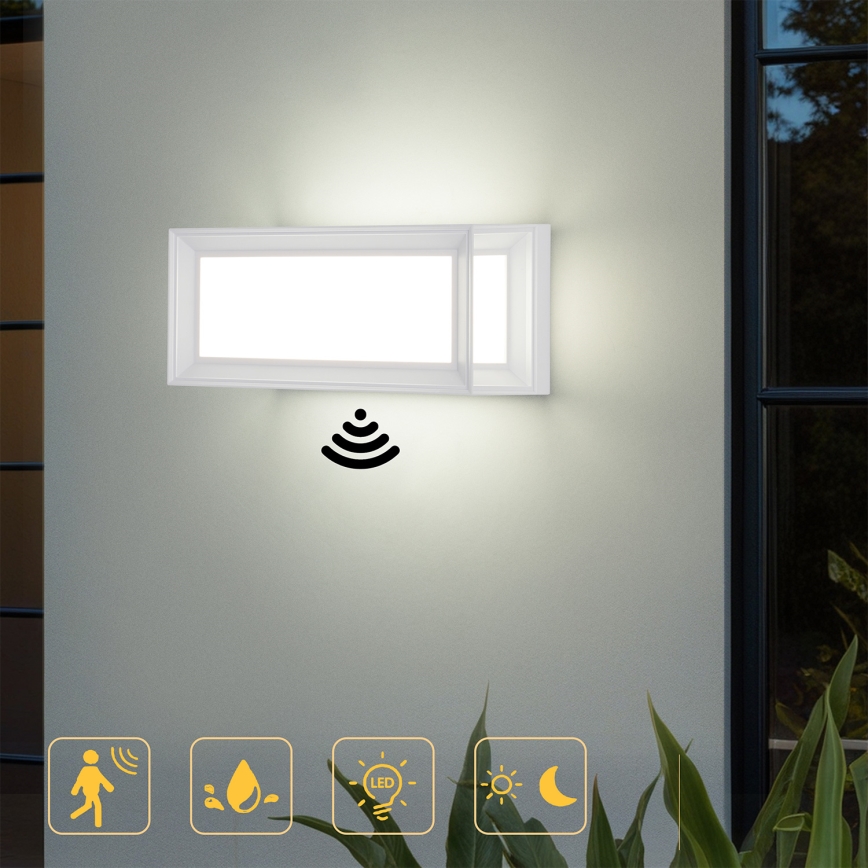 Brilagi - Applique murale d'extérieur LED avec détecteur PARKER LED/12W/230V blanc IP44