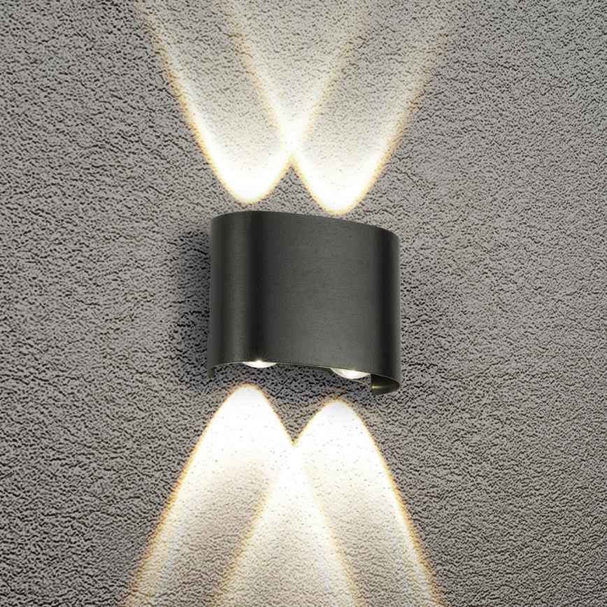 Brilagi - Applique murale d'extérieur LED FLAREBOX LED/4W/230V noire IP65