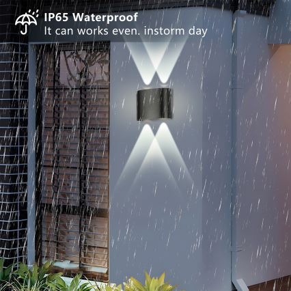 Brilagi - Applique murale d'extérieur LED FLAREBOX LED/4W/230V noire IP65