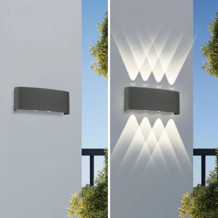 Brilagi - applique murale d'extérieur LED FLAREBOX LED/8W/230V anthracite IP65
