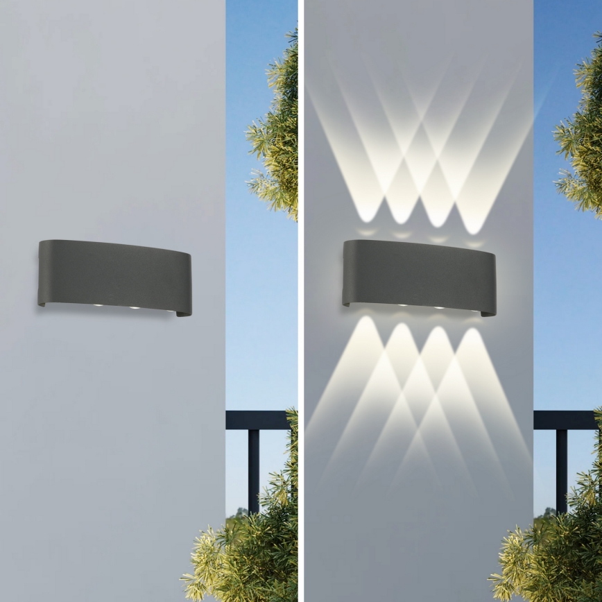 Brilagi - applique murale d'extérieur LED FLAREBOX LED/8W/230V anthracite IP65