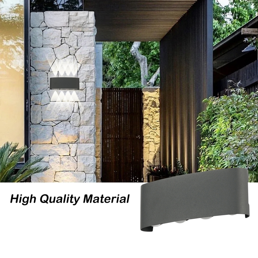 Brilagi - applique murale d'extérieur LED FLAREBOX LED/8W/230V anthracite IP65