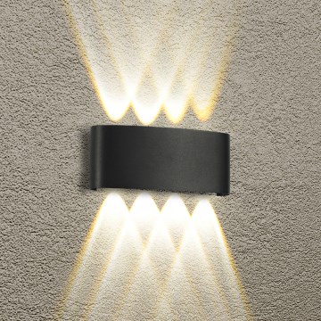 Brilagi - Applique murale d'extérieur LED FLAREBOX LED/8W/230V noire IP65