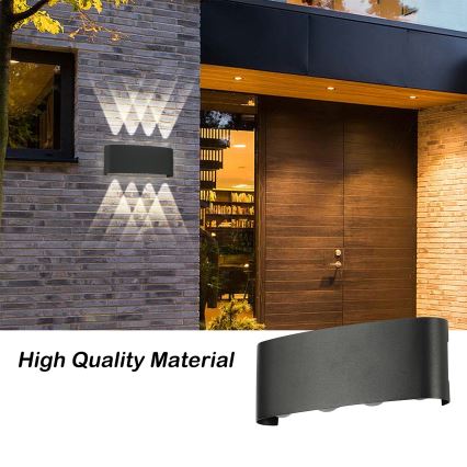 Brilagi - Applique murale d'extérieur LED FLAREBOX LED/8W/230V noire IP65