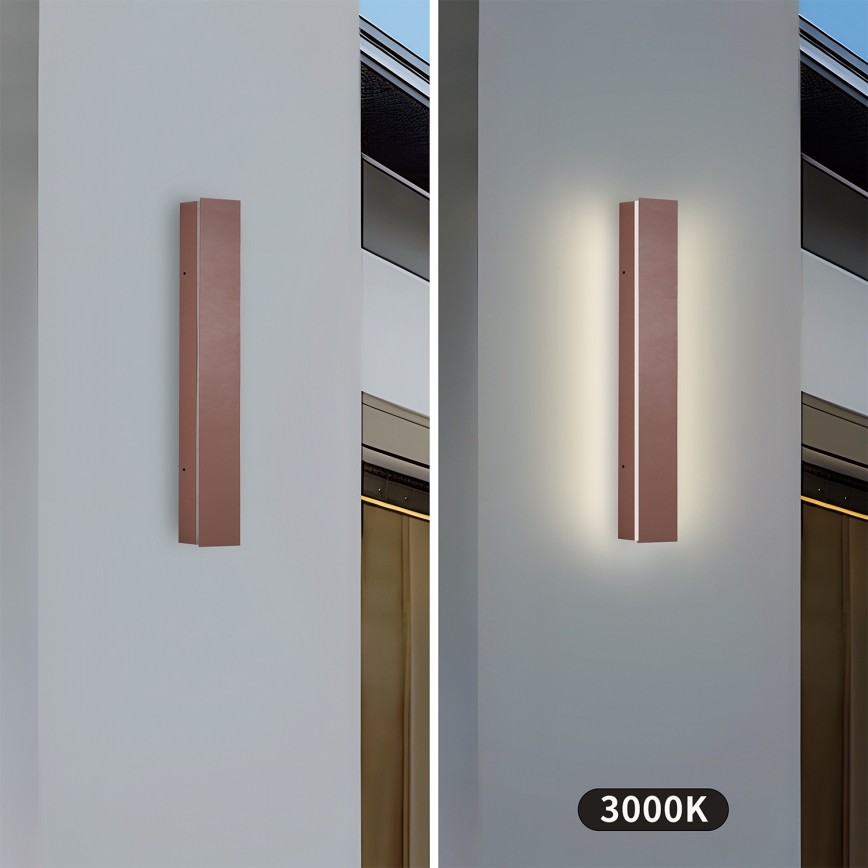 Brilagi - Applique murale d'extérieur LINEAR LED/8W/230V 3000K IP65 30 cm marron IRC 90