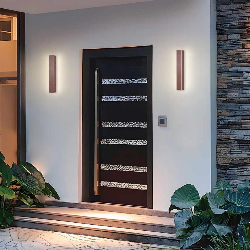 Brilagi - Applique murale d'extérieur LINEAR LED/8W/230V 3000K IP65 30 cm marron IRC 90