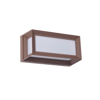 Brilagi - Applique murale extérieure LED avec détecteur PARKER LED/12W/230V marron IP44
