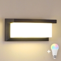Brilagi - Applique murale d'extérieur LED RGBW dimmable BRICKY 1xE27/15W/230V 2700-6500K anthracite IP54