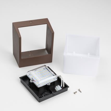 BRILAGI - Applique murale d'extérieur LED TERNI LED/12W/230V brun IP44