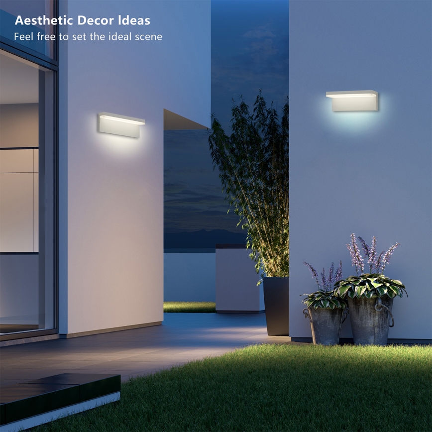 Brilagi - Applique murale d'extérieur LED TESSI LED/10W/230V blanche IP54