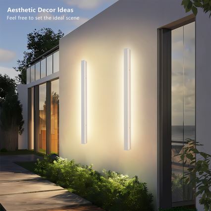 Brilagi - Applique murale LED d'extérieur LINEAR LED/22W/230V 3000K IP65 100 cm blanche IRC 90