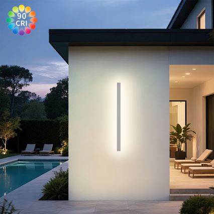 Brilagi - Applique murale LED d'extérieur LINEAR LED/22W/230V 3000K IP65 100 cm blanche IRC 90