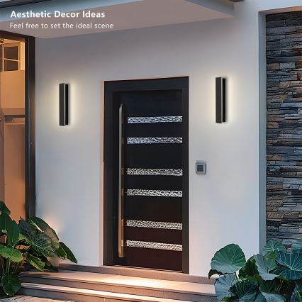 Brilagi - Applique murale extérieure LINEAR LED/8W/230V 3000K IP65 30 cm noire IRC 90