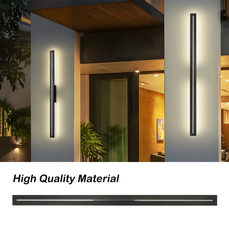 Brilagi - Applique murale LED d'extérieur LINEO LED/24W/230V 3000K IP65 100 cm noir IRC 90