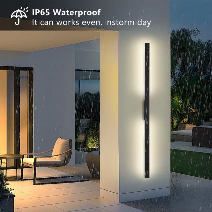 Brilagi - Applique murale d'extérieur LED LUNA LED/30W/230V 4000K IP65 150 cm noir IRC 90