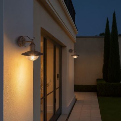 Brilagi - Applique murale d'extérieur MOLDE 1xE27/60W/230V IP44 blanc/patine
