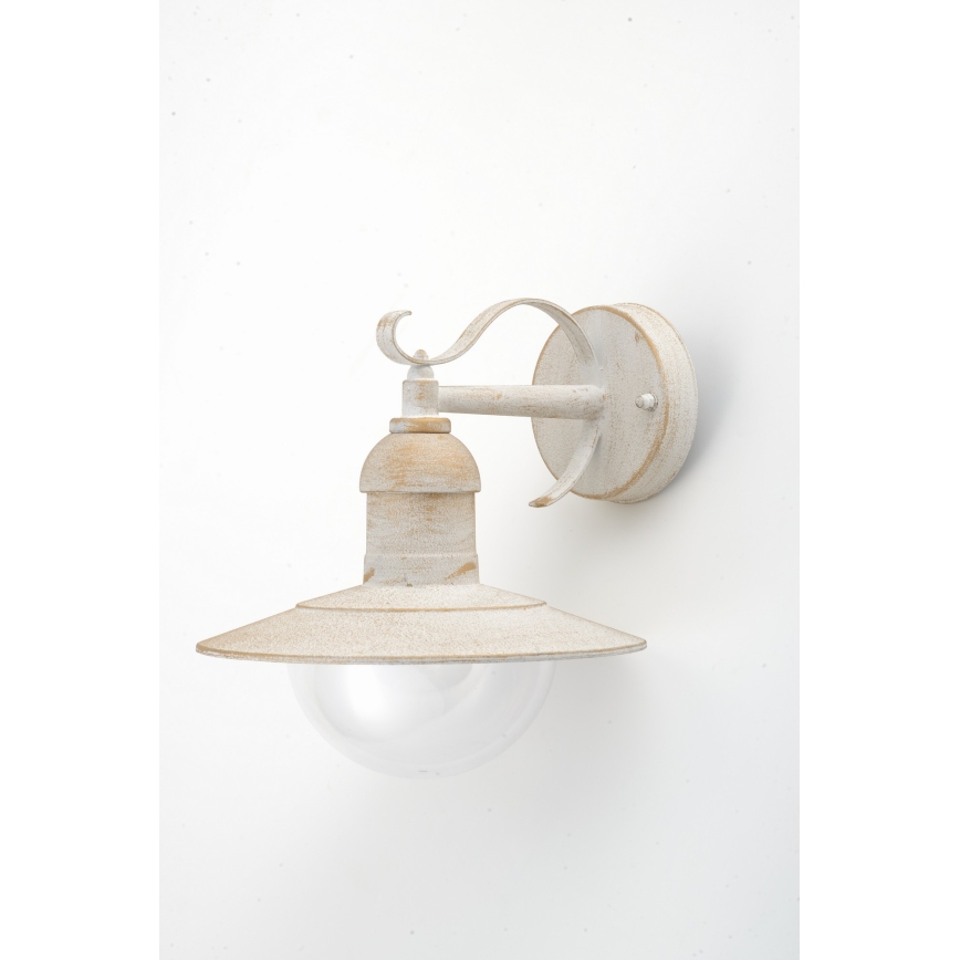 Brilagi - Applique murale d'extérieur MOLDE 1xE27/60W/230V IP44 blanc/patine