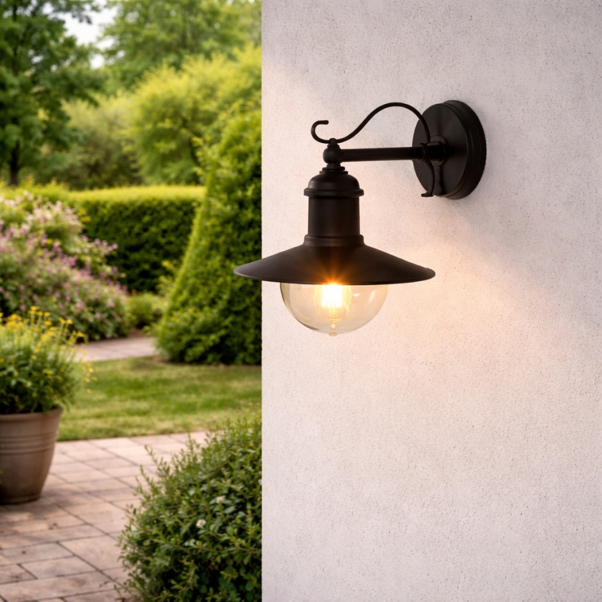 Brilagi - Applique murale d'extérieur MOLDE 1xE27/60W/230V IP44 noire