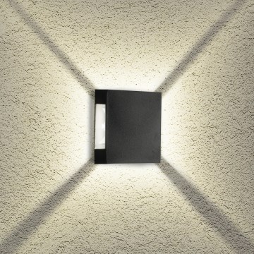 Brilagi - Applique murale d'extérieur QUADRAY LED/4W/230V noire IP65