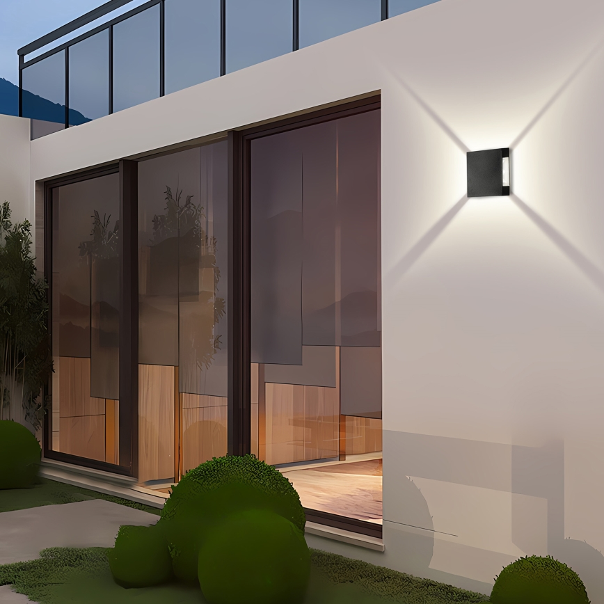 Brilagi - Applique murale d'extérieur QUADRAY LED/4W/230V noire IP65